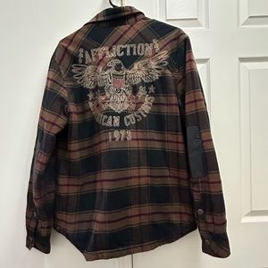 Aflliction Embroidered flannel jacket size M
